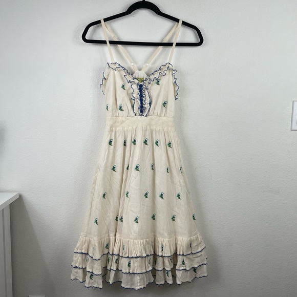 Anthropologie Floreat Grasslands Embroidered Dress - Picture 3 of 14